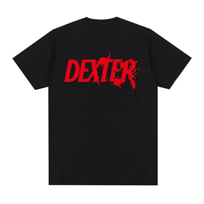 TV Play Dexter Morgan Logo imprimé T-shirts hommes femmes vêtements décontracté surdimensionné à manches courtes T-shirt en coton de haute qualité