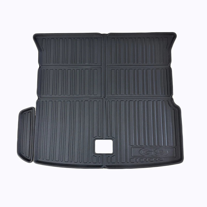 Tapis de sol de voiture pour Xpeng G9, tapis de coffre, doublure de chargement, protecteur, imperméable, coussinets de pied non alds, 2022-2024, kit de tapis de coffre
