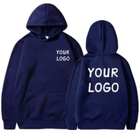 Sweat à capuche décontracté avec LOGO de votre marque pour hommes et femmes, pull de couleur unie, personnalité de rue, cadeaux personnalisés, DIY