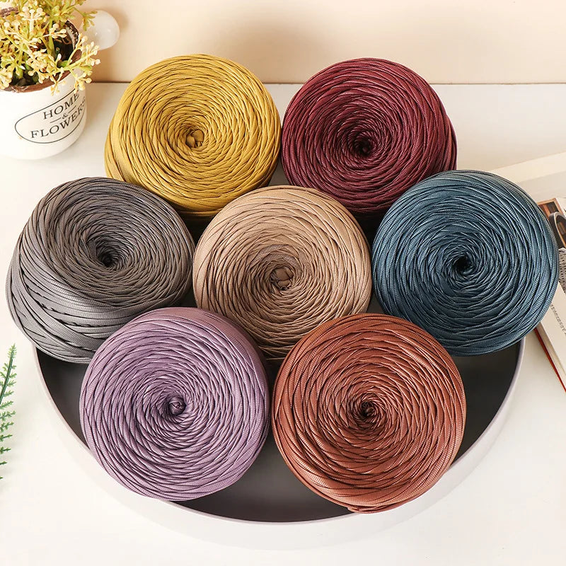 Fil en cuir synthétique mat Nappa 200g/rouleau, fil à tricoter et à crocheter pour sacs faits main et artisanat