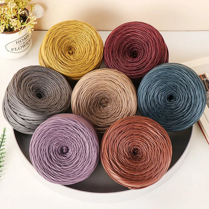 Fil en cuir synthétique mat Nappa 200g/rouleau, fil à tricoter et à crocheter pour sacs faits main et artisanat