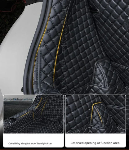Tapis de coffre de voiture personnalisé en cuir de mouette, couverture complète, doublure de chargement, accessoires d'intérieur imperméables pour BYD Dolphin Mini /surf 2025