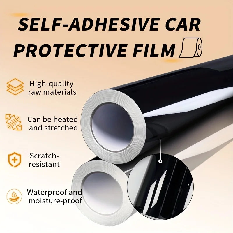 Film de carrosserie de voiture en Fiber de carbone, autocollant en vinyle noir, Film de protection mat et brillant pour moto 6D 5D 4D 3D, feuille de couverture de véhicule