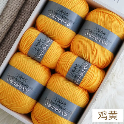 Fil de cachemire d'épaisseur moyenne, 500 g/ensemble, 4 plis, pour tricot au Crochet à la main, pull et pantalon, laine chaude, fil de laine 100%, doux pour la peau