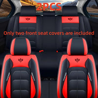 Housse de siège de voiture en cuir PU - Rouge, compatible avec les berlines et la plupart des voitures, SUV, camions, pick-up, design ergonomique avec airbags et côtés.