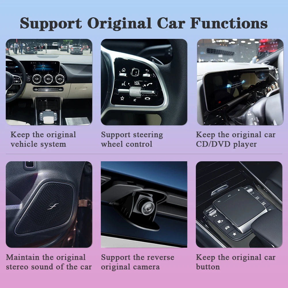 AUTOTOP 10.25/12.3 pouces double écran tactile Android Carplay pour Mercedes Benz nouveau A C E GLA MBUX NTG6.0 unité principale après modèle 2018