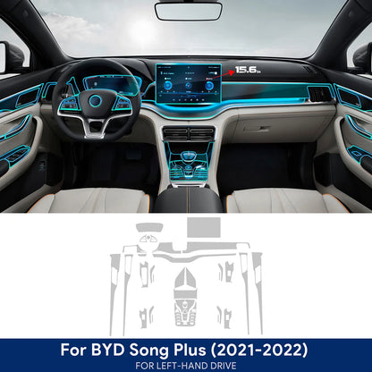 Film de protection TPU pour écran de navigation de console centrale de voiture BYD Seal U Sealion 6 Song Plus DM-i EV 2021-2025, conduite à droite