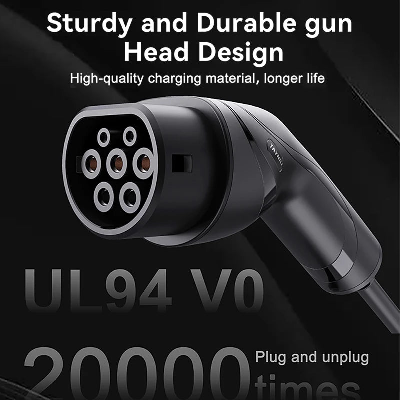 TAYNIU chargeur de véhicule électrique 16A 3.5KW 3.5M câble de charge portable de type 2 EU plug chargeur EV pour MG, ID 4, BYD et tous les EVs