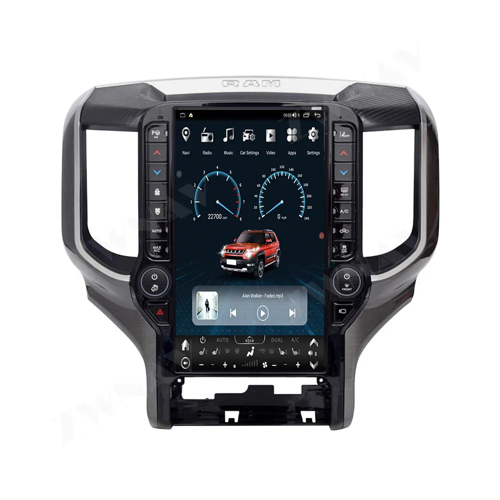 Autoradio Android 14 Carplay, écran tactile HD 13.6 pouces, pour Dodge Ram 1500 2500 2019 – 2021, Navigation GPS, lecteur multimédia de voiture
