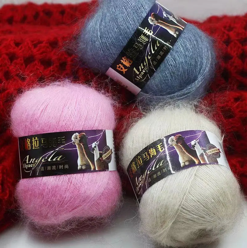 Fil de laine Mohair d'alpaga en peluche pour fil à tricoter, écharpe de pull 40 grammes/boule, fils épais de Lanas doux et chaud gonflés
