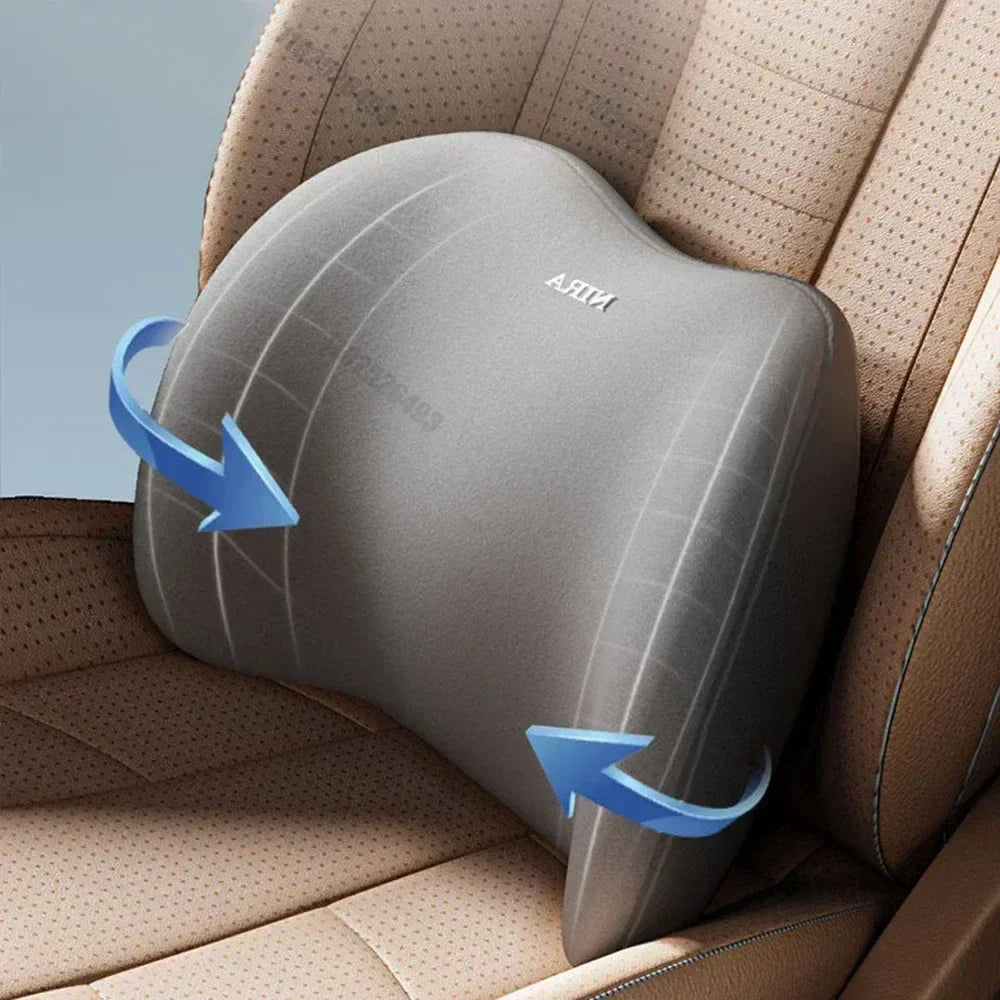 Oreiller de soutien lombaire, oreiller lombaire ergonomique pour siège de voiture, chaise de bureau, fauteuil inclinable, coussin de soutien du dos en mousse à mémoire de forme
