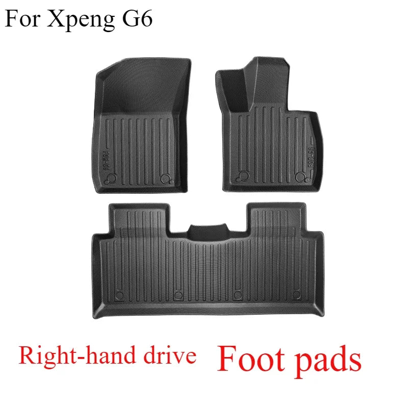 Pour Xpeng G6 2025-2023 tapis de sol tapis de coffre tous temps avant arrière tapis de doublure de chargement, accessoires de coussinets de pied antidérapants imperméables
