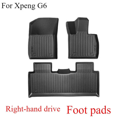 Pour Xpeng G6 2025-2023 tapis de sol tapis de coffre tous temps avant arrière tapis de doublure de chargement, accessoires de coussinets de pied antidérapants imperméables