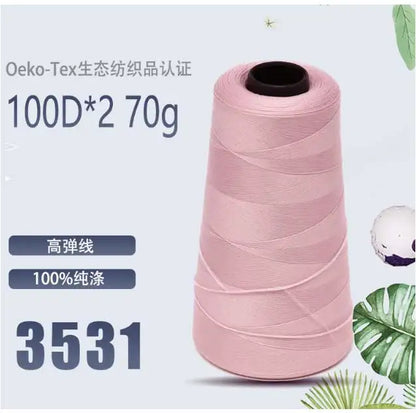 Fil de nylon à haute élasticité en polyester de 3000 mètres - Fil de surjet dense 200D pour rideaux, sous-vêtements et emballage décoratif