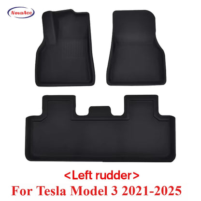 Tapis de sol imperméable et antidérapant, pour intérieur de voiture Tesla modèle 3 2021 – 2024 Highland 2025, entièrement entouré, spécial XPE