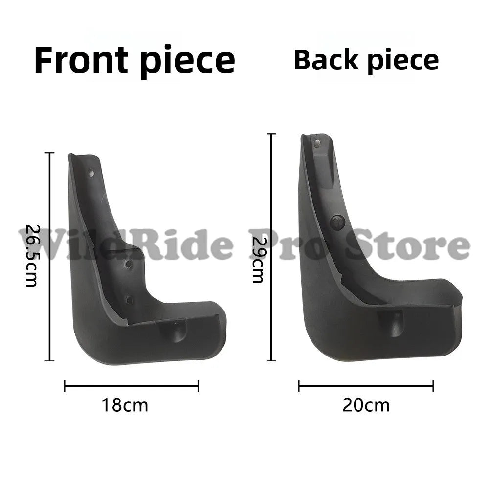 Garde-boue avant et arrière pour voiture hybride BYD Qin PRO DM 2018, Installation facile, Protection de garde-boue en caoutchouc souple PP