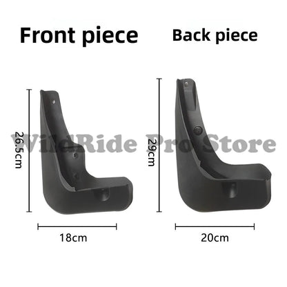 Garde-boue avant et arrière pour voiture hybride BYD Qin PRO DM 2018, Installation facile, Protection de garde-boue en caoutchouc souple PP