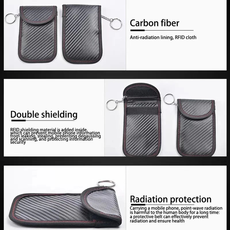 Boîte de protection du Signal de clé de voiture, Cage Faraday, paquet de télécommande, paquet de blindage Rfid sans clé, accessoires de voiture, 1