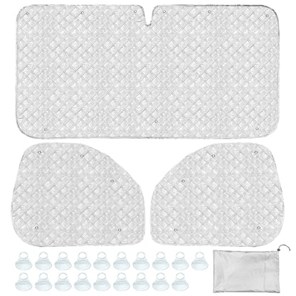 Stores thermiques internes pour pare-brise, couverture de pare-brise, pare-soleil, 7 couches, Fiat Ducato 2006 2022, KIT Boxer, cristaux et citations