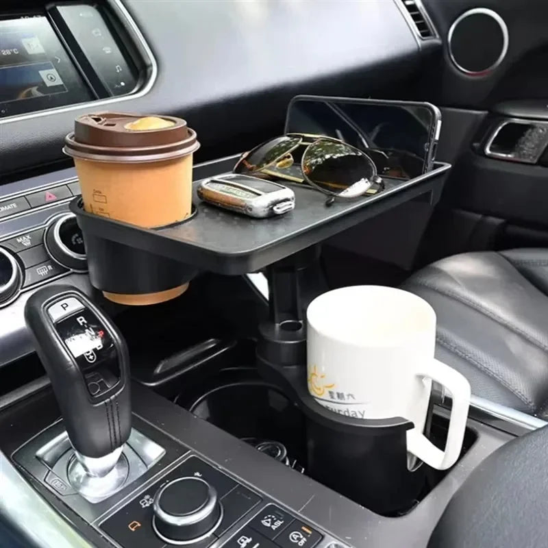 Plateau porte-gobelet universel pour voiture de haute qualité - 360 °     Organisateur rotatif réglable à double tasse