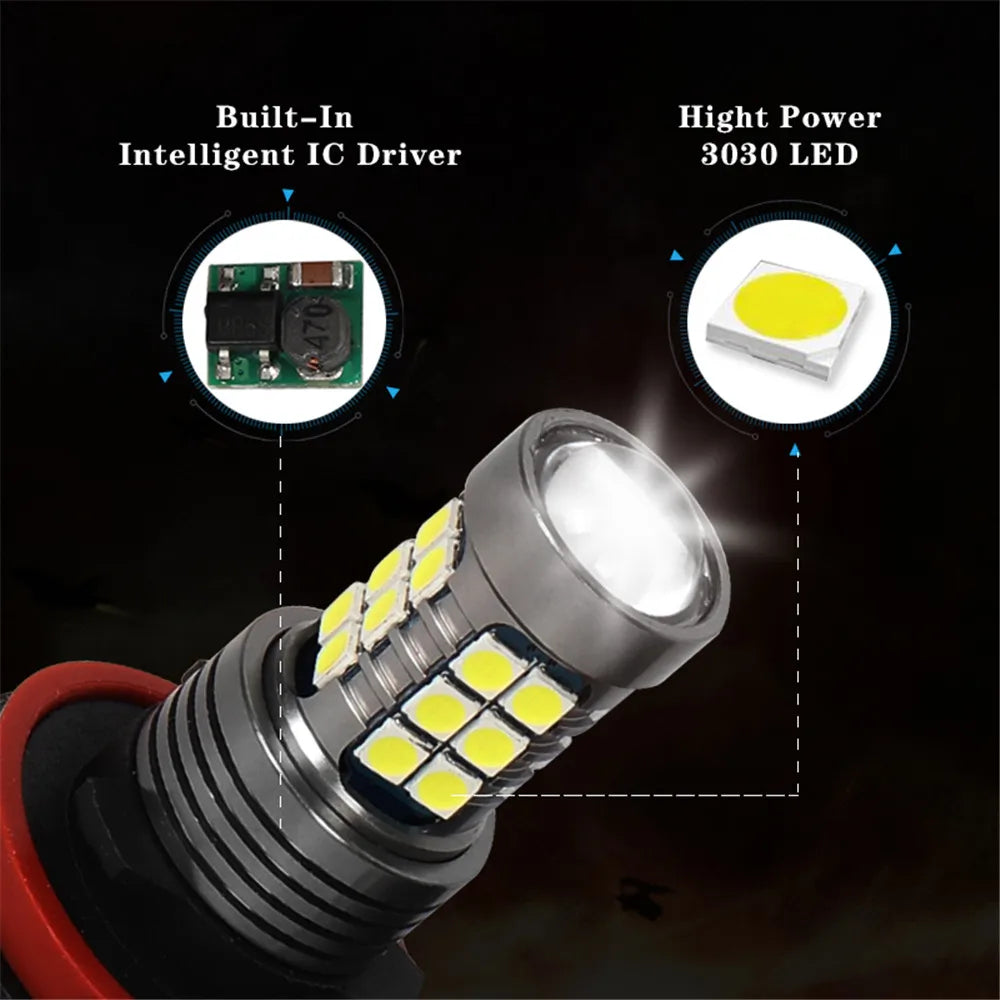 Ampoule LED antibrouillard avant de voiture, 2 pièces, pour AUDI A4 B7 B8 B9 2009 - 2019 2010 2011 2012 2013 2014 2015 2016 2017 2018, accessoire