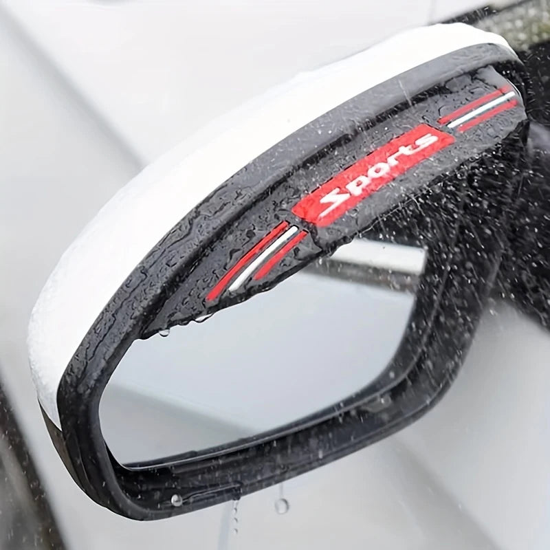 2 pièces rétroviseur de voiture universel sourcil de pluie imperméable, miroir de recul miroir réfléchissant miroir de recul PVC imperméable Rai