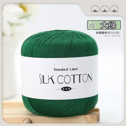 Fil à tricoter chaud et doux pour bébé, 50 g/pièce, dentelle de soie, coton, lait, Crochet, tricoté à la main, fournitures pour tricot à la main, point de croix