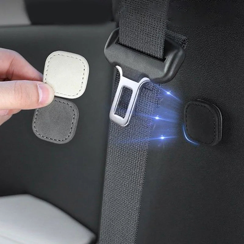 Support magnétique de ceinture de sécurité de voiture, 2 pièces, Clip de fixation, bouchon limiteur de ceinture de sécurité en cuir Pu pour Clip de ceinture de sécurité, empêche les chutes