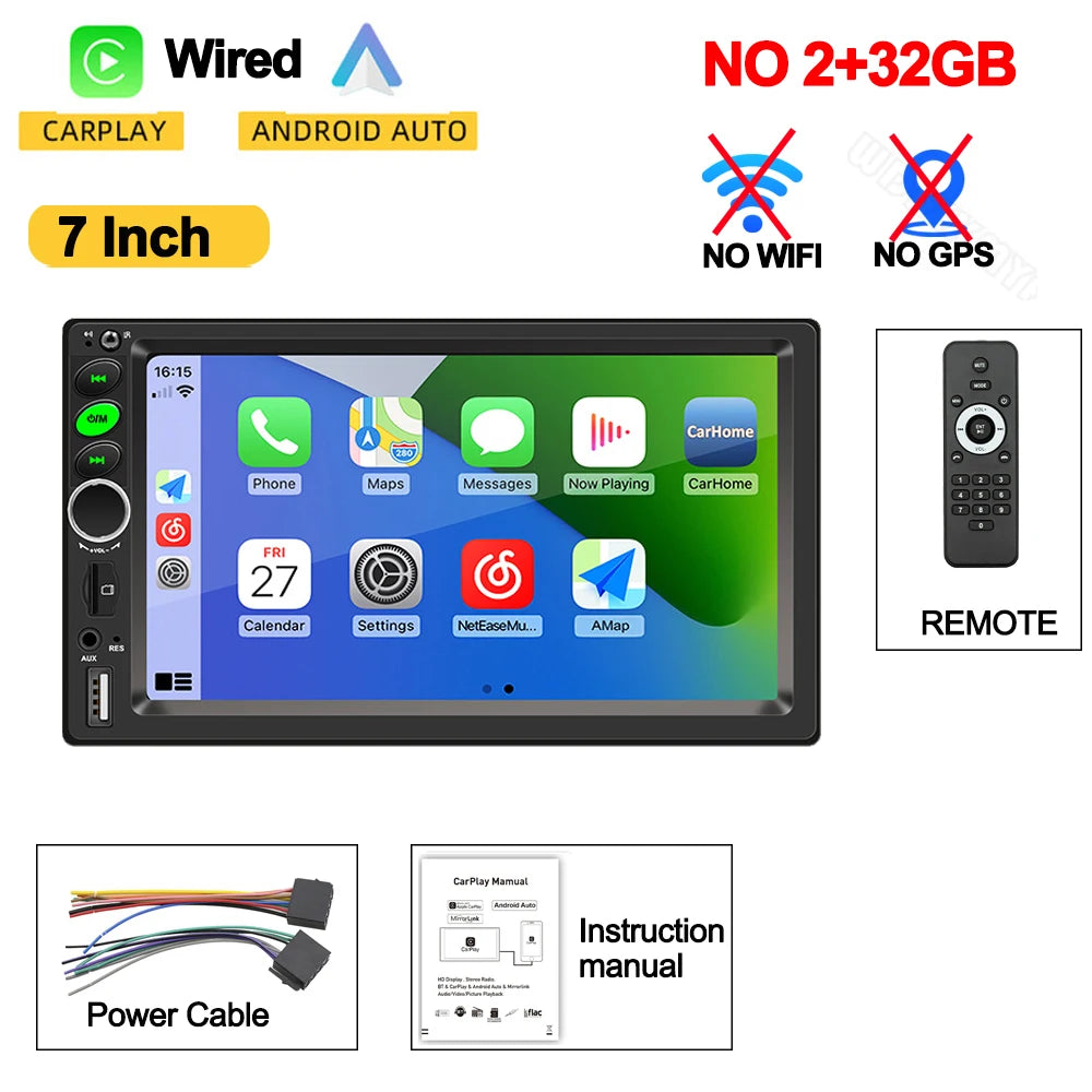 7/9/10 pouces universel Android 13 Autoradio 64G Autoradio android 2 Din autoradio GPS BT Central multimédia systèmes de voiture intelligente