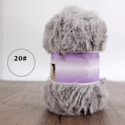 Fil de fausse fourrure 200g pour tricoter des pantoufles, des pulls chauds, des écharpes et des chapeaux faits à la main