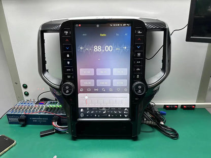 Autoradio Android 13 de 13.6 pouces, pour Dodge RAM 1500 2500 3500 2019 – 2022, lecteur multimédia stéréo automatique, écran tactile GPS