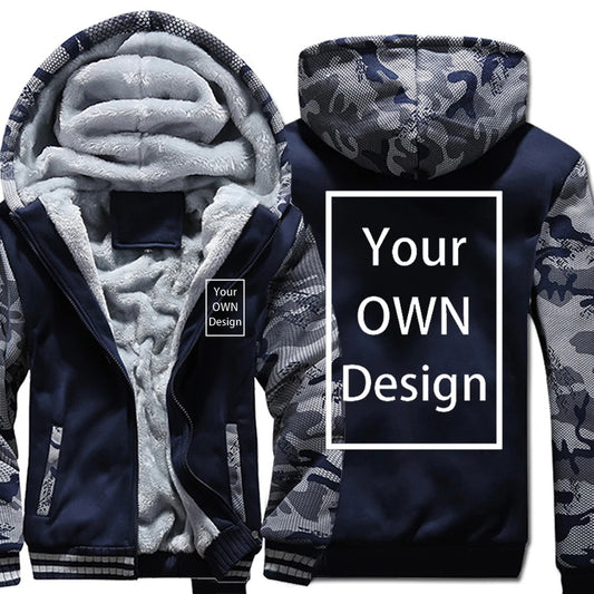 Votre propre Design marque Logo/image personnalisé hommes femmes bricolage hiver épais sweat à capuche décontracté vêtements à capuche 24 couleurs manteau ample