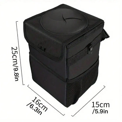 Poubelle de voiture étanche, organisateur automatique Acessórios, décharge Lixo, Bolsos de armazenamento de carros, fermeture éclairable, portable
