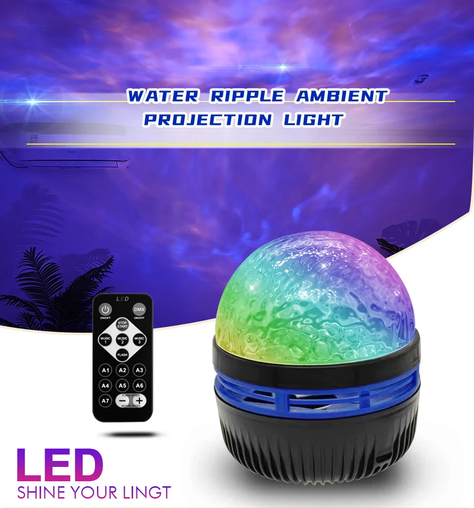 Projecteur LED Galaxie Étoilée Lumière RGB Télécommande Intelligente Lampe Aurore Étoile KTV USB pour Décoration Maison Chambre Camping Mariage