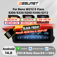 Autoradio Android 13 de 10.25 Pouces avec Lecteur de Limitation 4G Carplay, pour Mercedes Benz W212 Classe E NTG 4.0 4.5 5.0 E200 E230 E260 E300 S212
