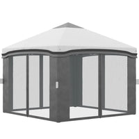 10 x 10 Pop Up Canopy Tent with Netting, Instant Tents for Parties, Height Adjustable, with Wheeled Carry Bag and 4 Sand Bags f