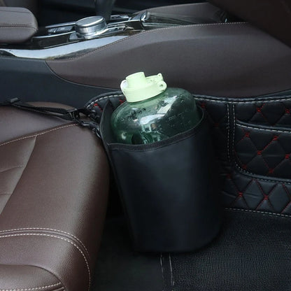 Support de bouteille d'eau universel pour console centrale avec poche de rangement, sangle réglable, organisateur intérieur de voiture