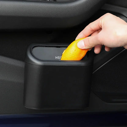 1pc-poubelle de voiture suspendue véhicule poubelle boîte de rangement en plastique pressage carré poubelle Type Auto voiture fournitures