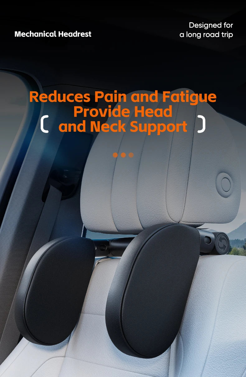 Oreiller de voiture en mousse à mémoire de forme, pour voyage, coussin de soutien du cou réglable, appui-tête universel pour siège de passager