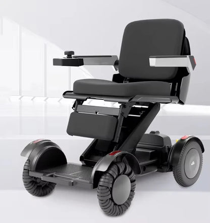 Fauteuil roulant électrique auto-équilibré de conception brevetée automatique pour fauteuil roulant électrique de position de hauteur de siège réglable de sécurité de rembourrage