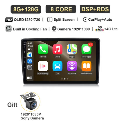 Autoradio Android 15 Carplay pour citroën C5 2 2008 2009 - 2017, lecteur multimédia GPS de Navigation, WiFi + 4G stéréo, vidéo DSP automatique BT