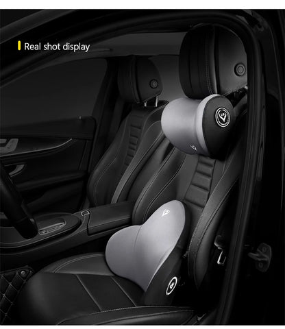 Car Electric Massage Headrest Lumbar Support Vibration Waist Lumbar Neck Pillow Backrest Cushion Car Seat Interior Accessories