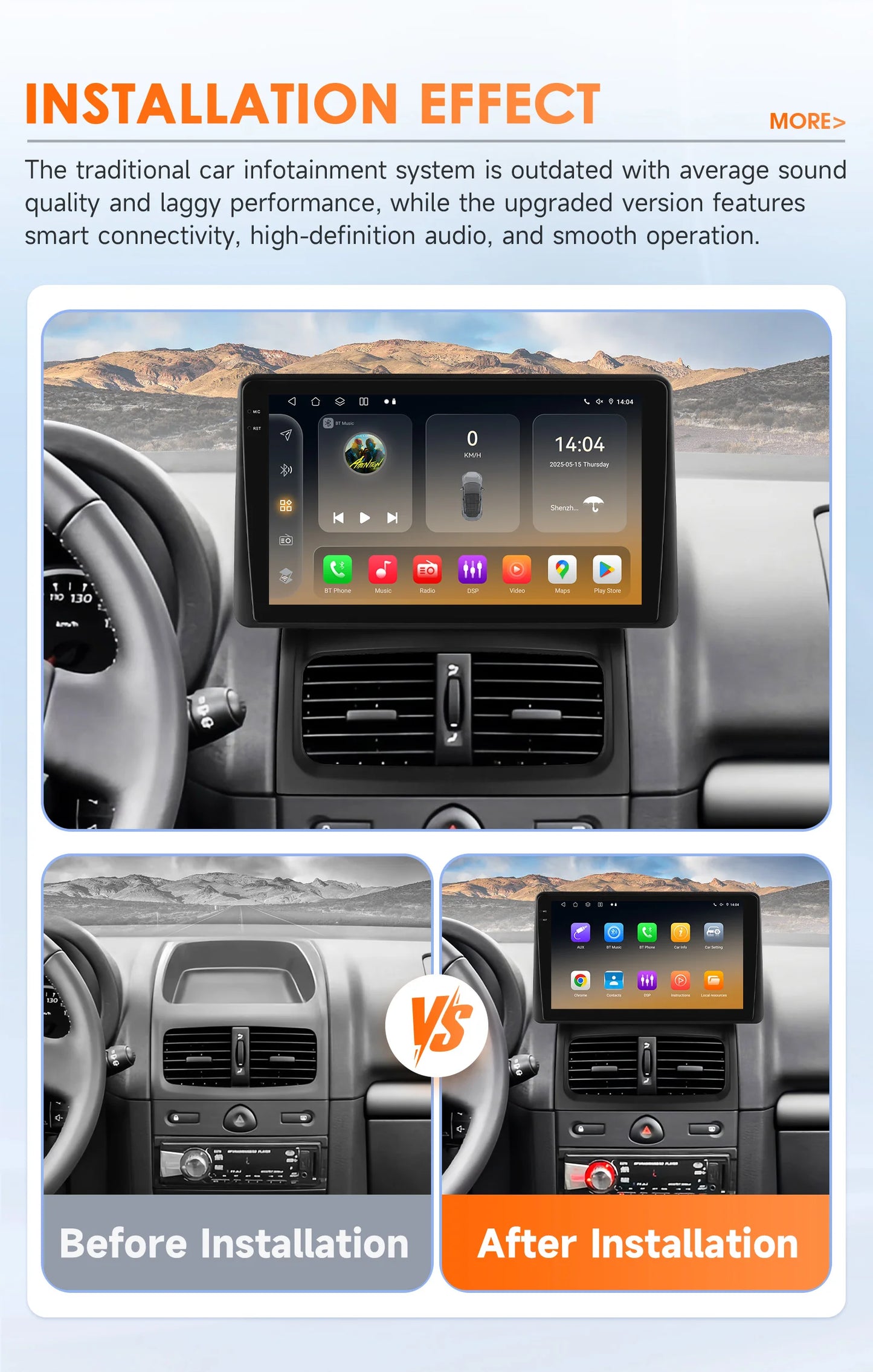 Hizpo-Autoradio Android, Navigation GPS, CarPlay, Stéréo, Unité principale, RDS, 4G, Limitation de l'autoradio, 2 Din, Renault Clio 2, 2000 - 2012