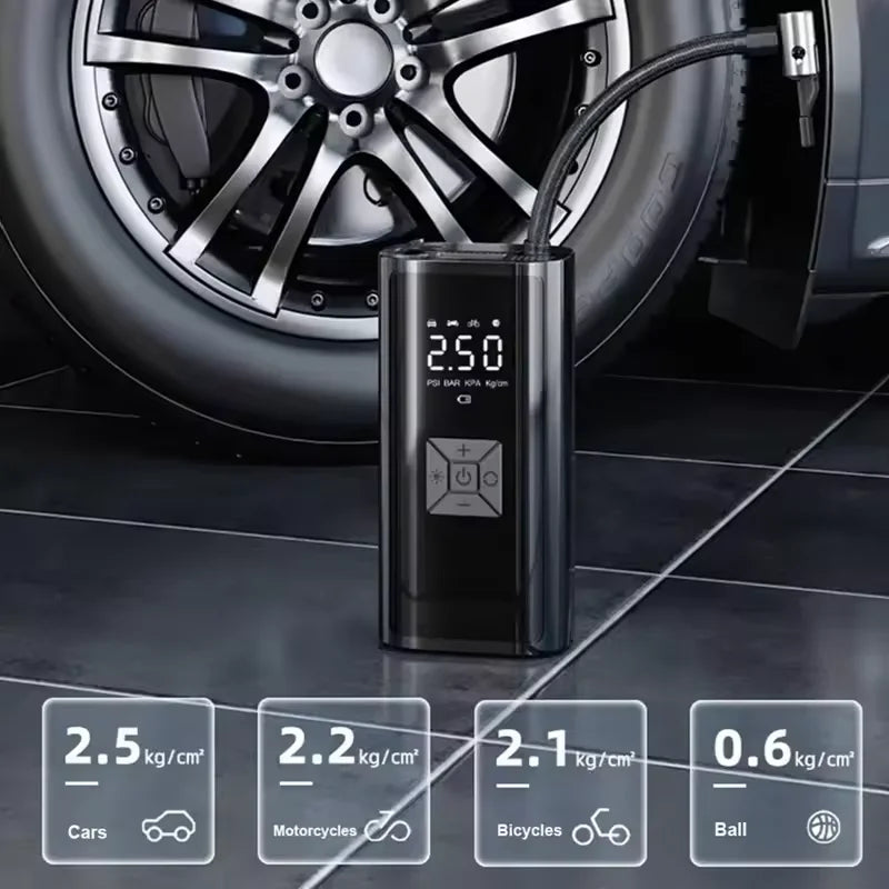 YIJU pompe à Air sans fil 150psi gonfleur de pneu électrique Portable pour voiture vélo moto Mini compresseur d'air pneu injecteur d'air