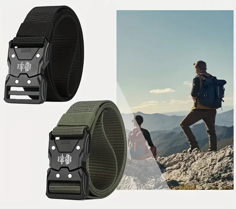 Ceinture DulWaist pour hommes et femmes, structure automatique durable, parfaite pour les aventures en plein air, accessoires unisexes, 2 pièces