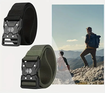 Ceinture DulWaist pour hommes et femmes, structure automatique durable, parfaite pour les aventures en plein air, accessoires unisexes, 2 pièces
