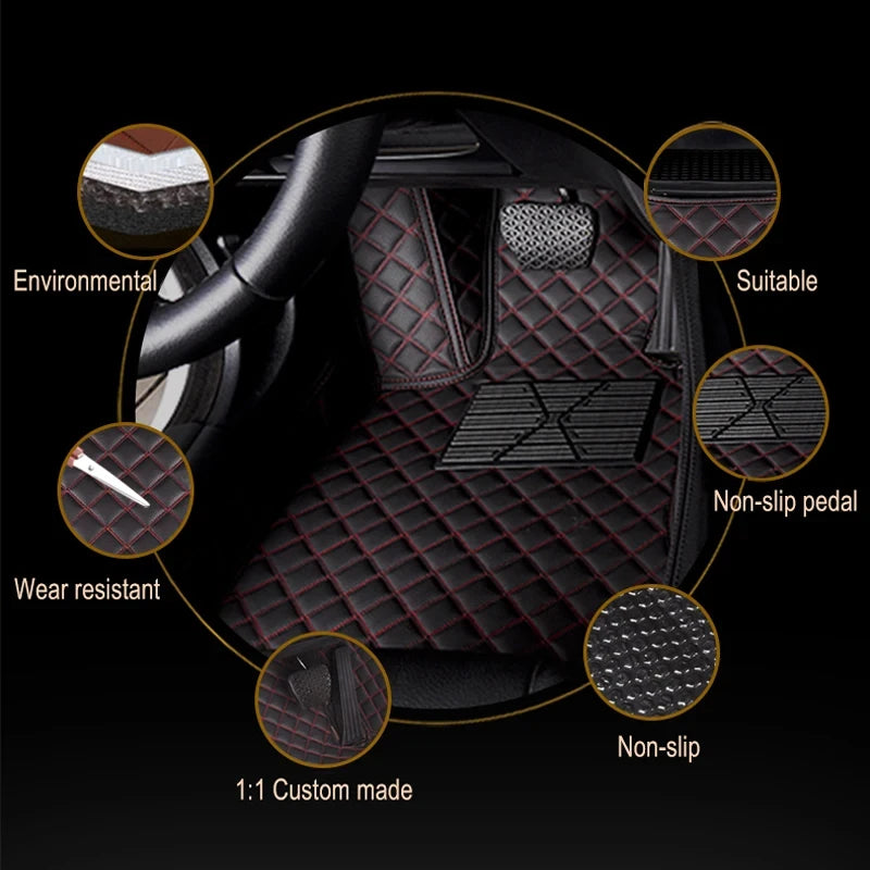 Tapis de sol de voiture personnalisés adaptés à la BMW X5 5 sièges véhicule électrique 2017-2019 tapis de pied en cuir automatique tapis