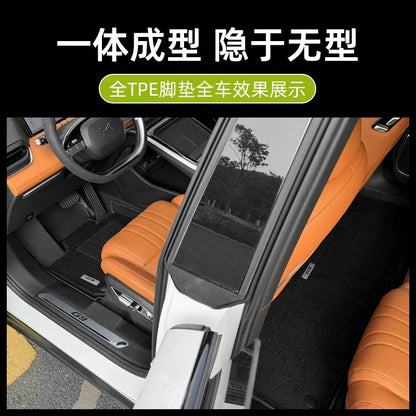 بوليمرات خاصة للأرضيات لسيارات Xiaopeng G6 G9، TPE، صديقة للبيئة، مقاومة للماء، طبقة مزدوجة، سجادة سيارة، قدم، Xpeng