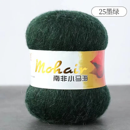 Fil de laine Mohair d'alpaga en peluche pour fil à tricoter, écharpe de pull 40 grammes/boule, fils épais de Lanas doux et chaud gonflés