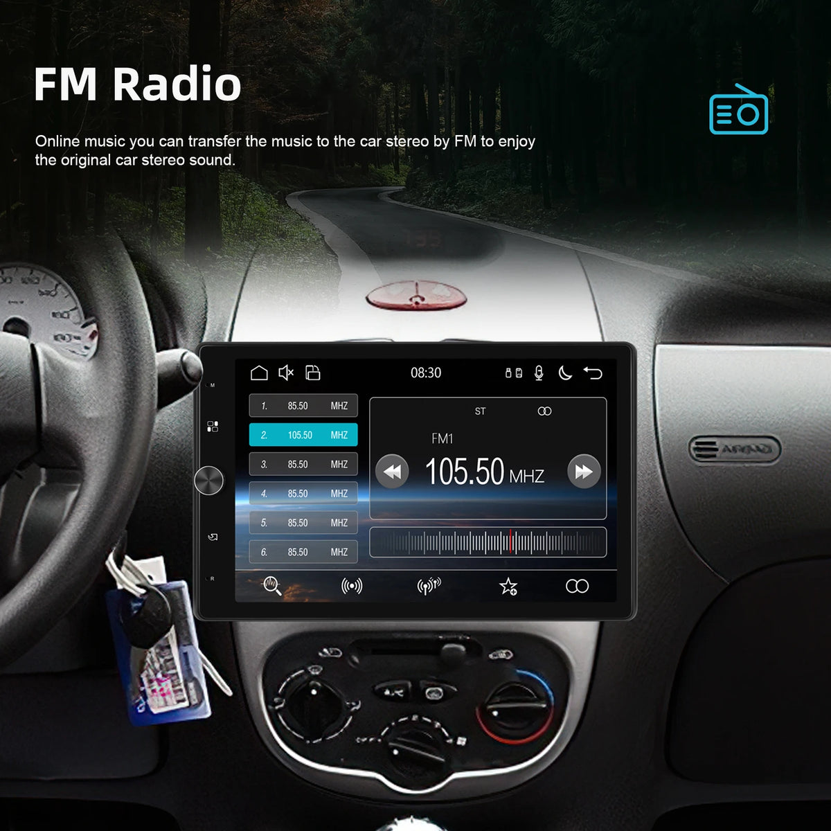 Podofo 10.4 ''HD 1Din lecteur MP5 Carplay Android Auto lecteur multimédia voiture stéréo miroir lien Bluetooth voiture Audio Bluetooth FM